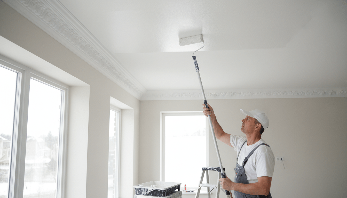 découvrez nos conseils pour peindre votre plafond sans traces et le prix au m² pour bien préparer votre projet de peinture.