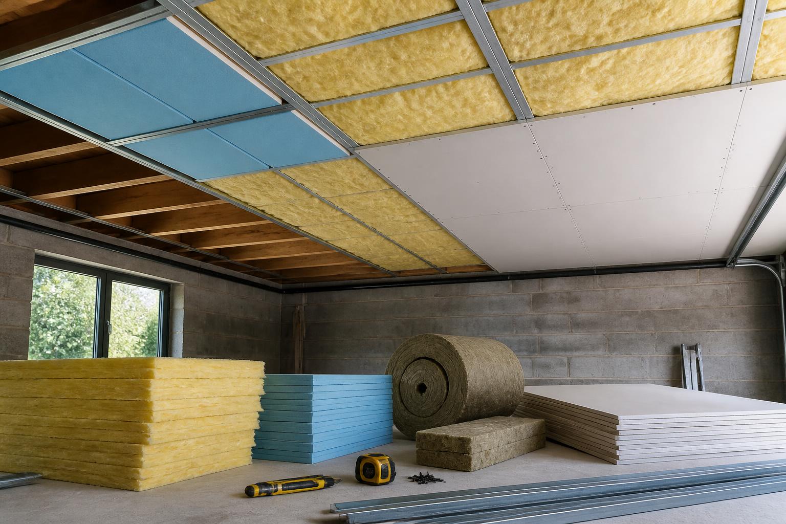 découvrez les meilleurs matériaux pour l'isolation du plafond de votre garage et estimez les coûts associés pour un confort optimal et des économies d'énergie.