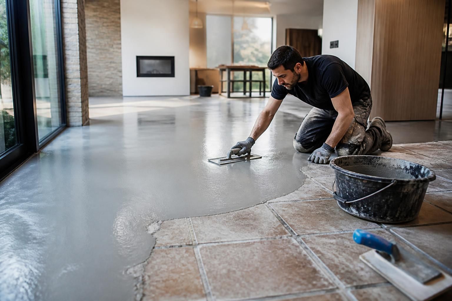 découvrez comment appliquer du béton ciré sur carrelage, les techniques de mise en œuvre et les prix pour transformer vos surfaces avec style et durabilité.