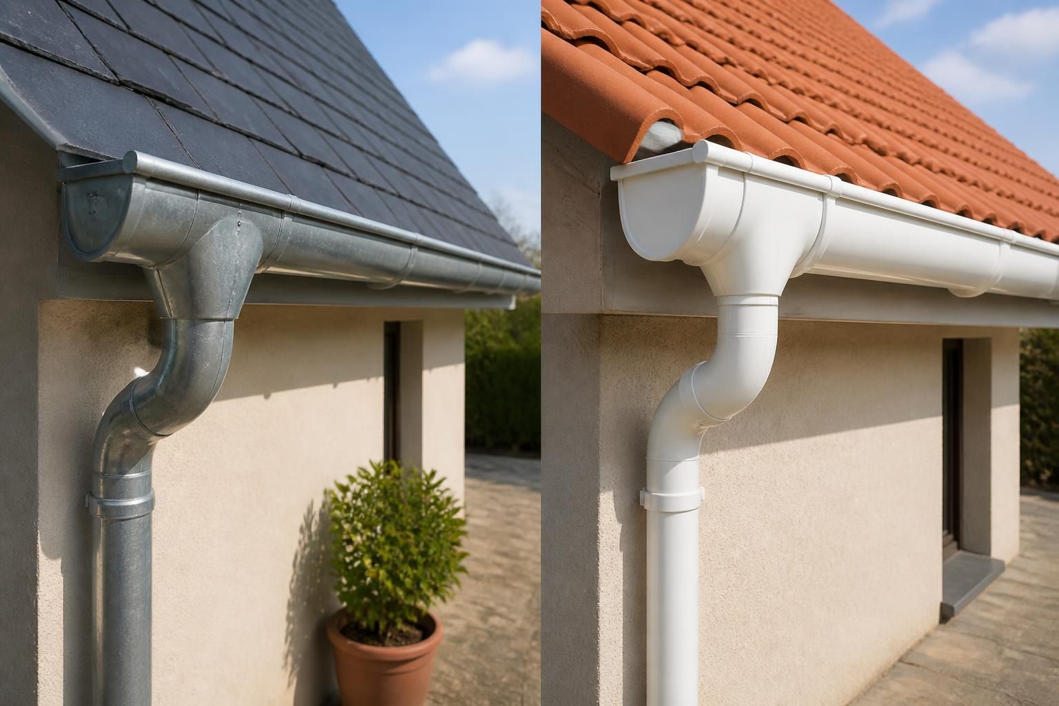 comparez les prix de la gouttière en zinc et en pvc au mètre linéaire pour faire le meilleur choix selon votre budget et vos besoins en toiture.