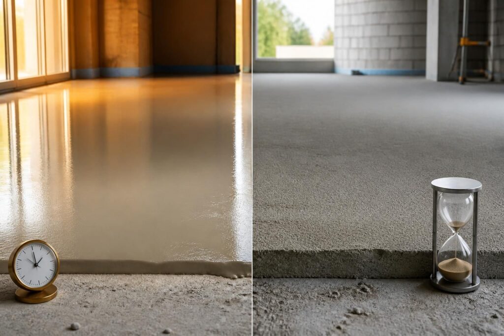découvrez les différences entre la chape liquide et la chape traditionnelle, leurs prix, temps de séchage et avantages pour choisir la meilleure option pour vos travaux de sol.