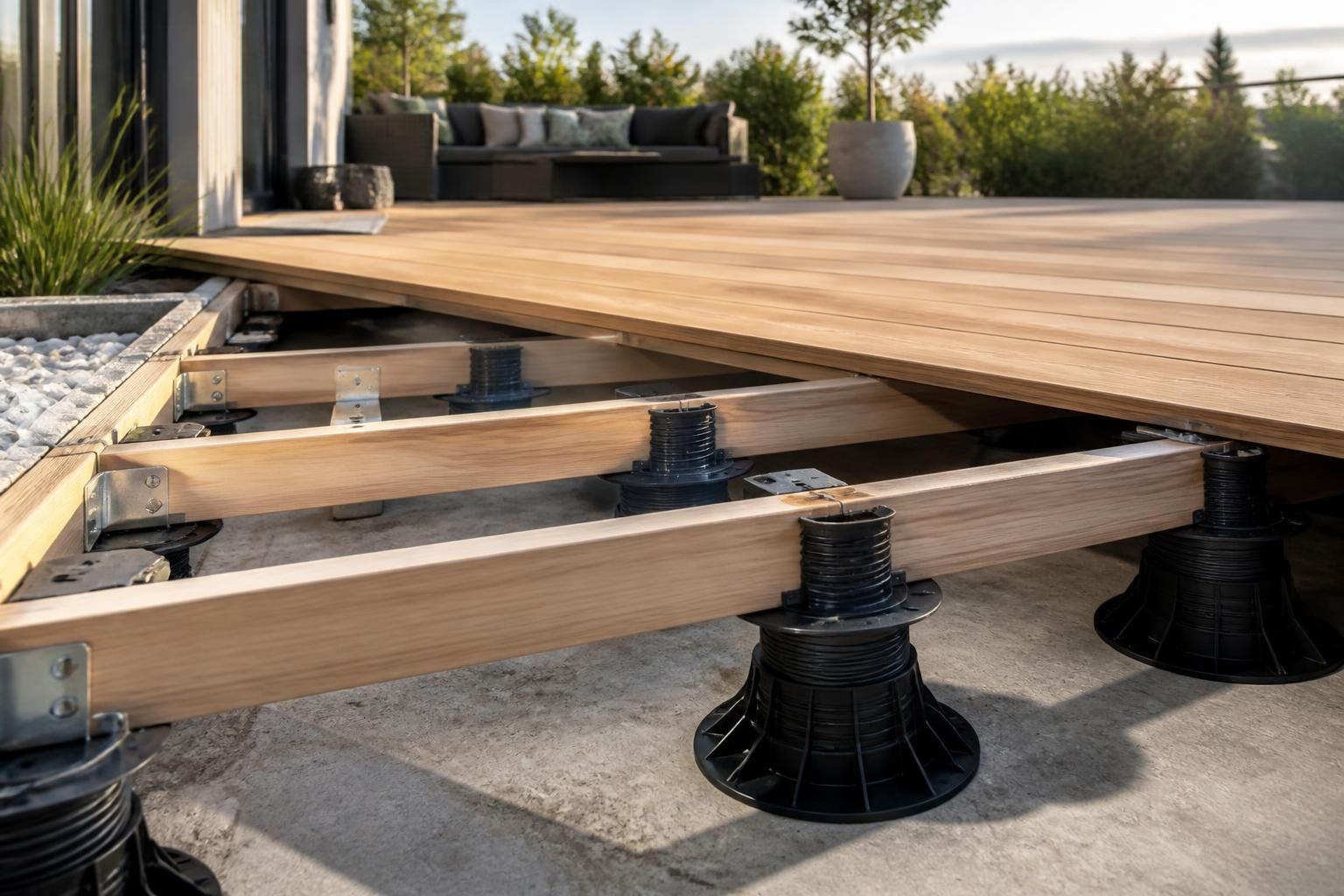 découvrez notre guide complet sur la terrasse sur plots : prix au m², conseils d'installation et astuces pour réussir votre projet de pose facilement et à moindre coût.